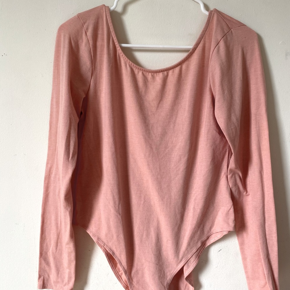H&M Women’s Pink Long Sleeve Body Suit
